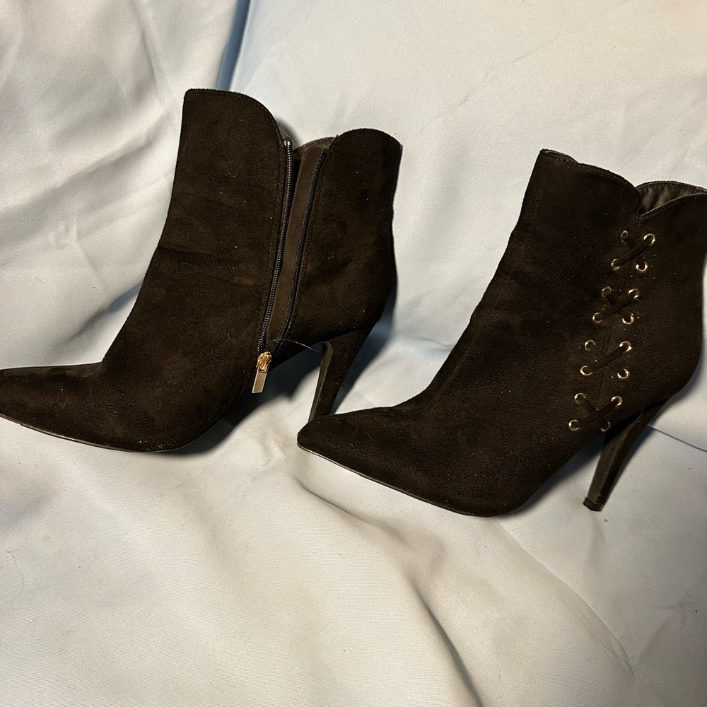 Ashley Stewart Black Ankle Booties